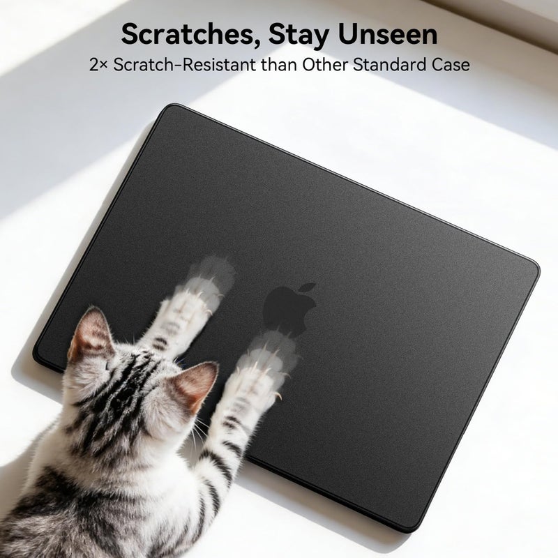 EooCoo Case Compatible with MacBook Pro 14 inch M5 2026-2021 M4 M3 M2 M1 Pro/Max Chip, Official Color-Matched Armor, Frosted Hard Shell Cases with Keyboard Cover, Screen Protector - Matte Space Black - Image 3