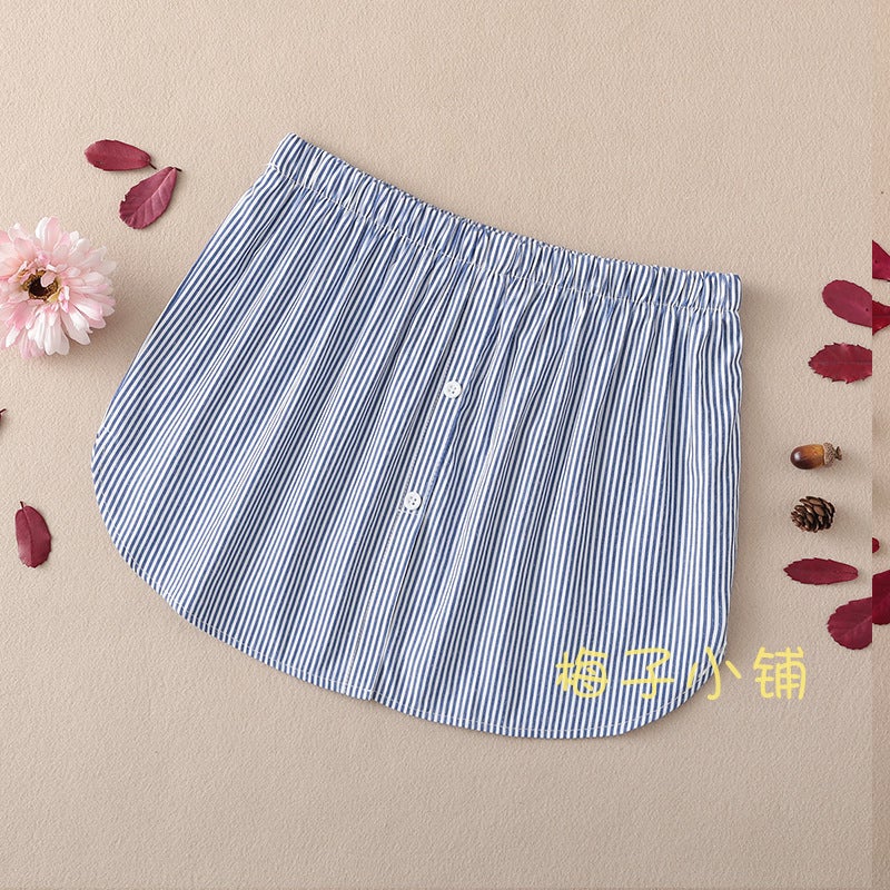 Blue Striped Shirttail Sweater Skirt for Women Blue · Stripe