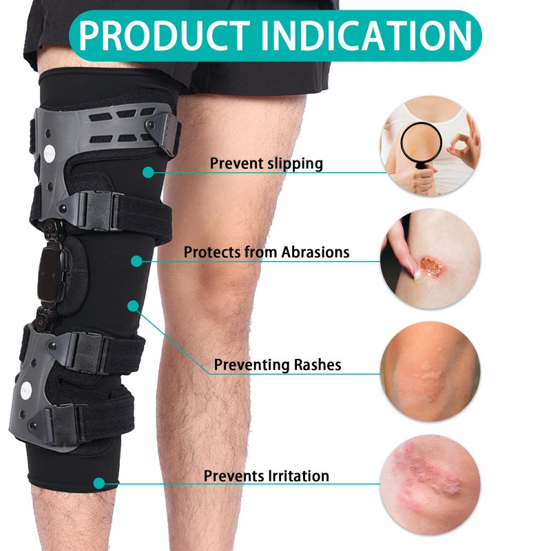 DOUKOM Knee Brace Undersleeve for Men & Women, Leg Undersleeve for Knee Brace Closed Patella Protects Skin from Abrasions and Irritations (L) - Image 5