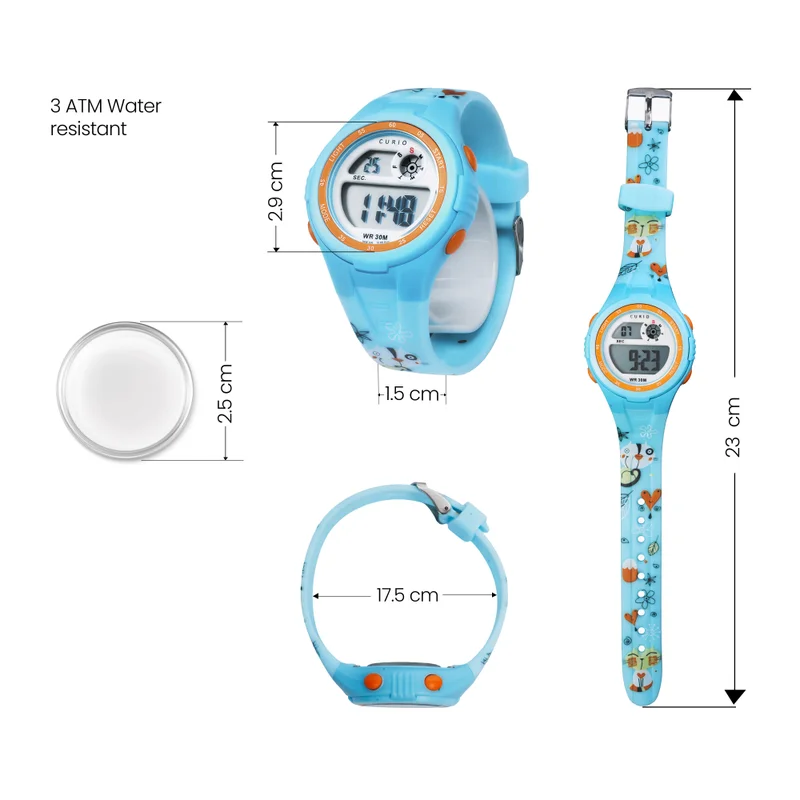 Curio  Kids's Plastic Digital Watch CU-2117LK-9 - 38 mm  | Best Price UAE