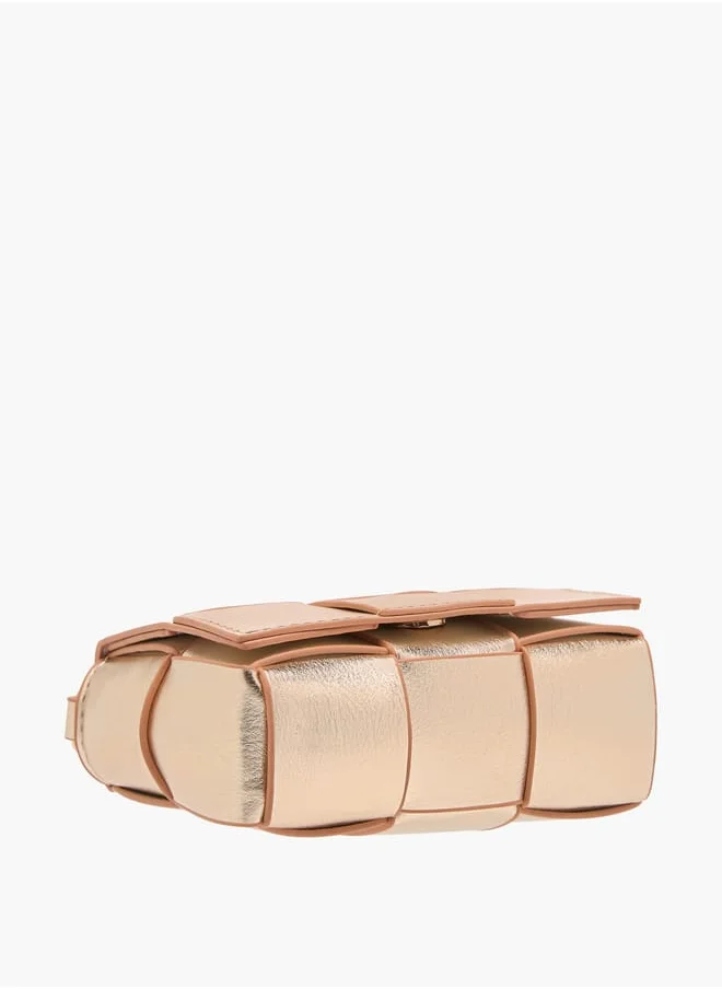 Flora Bella By Shoexpress Girls Textured Crossbody Bag With Detachable Strap And Flap Closure Ramadan Collection