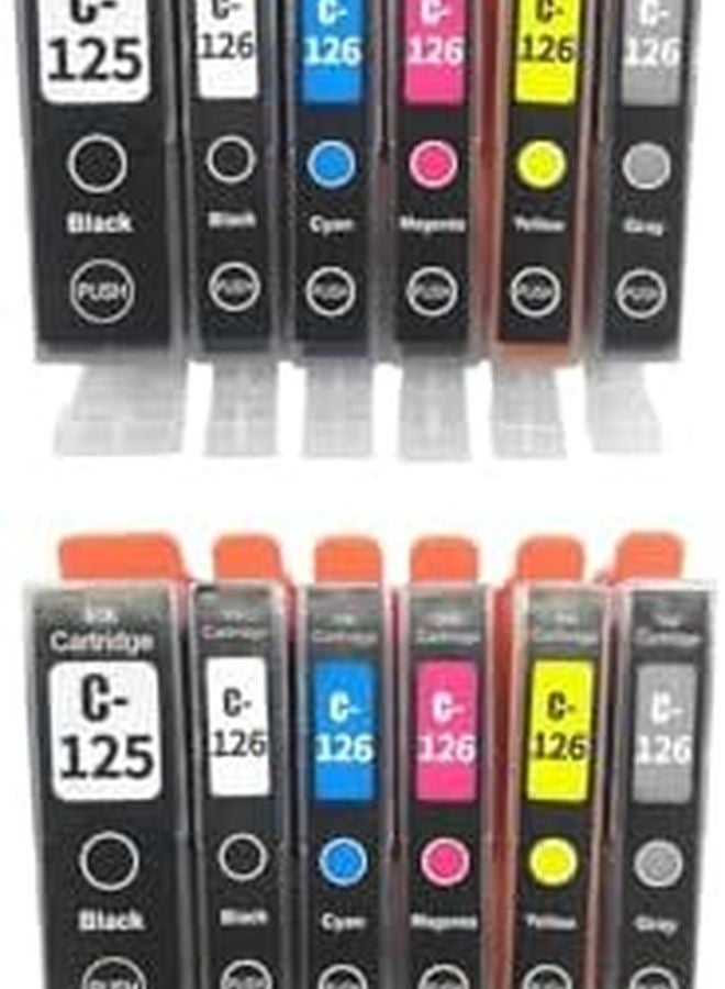 Compatible Ink Cartridge PGI125 125xl CLI126 126xl For IP4810 IP4910 IX6510 MG5210 1SET 6PCS - Image 1