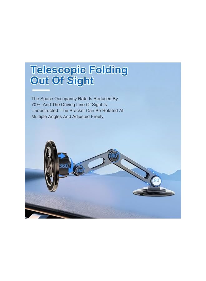 S-TOP Magnetic Phone Holder for Car 360° Adjustable Cell Phone Mount Magnetic Suction Car Phone Holder Universal Metal Car Phone Holder for All Mobile Phones - Image 3