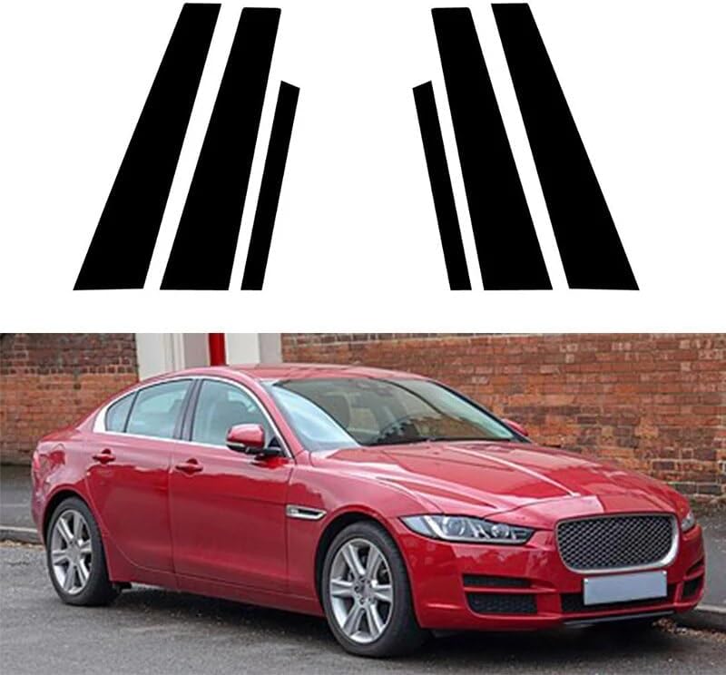QASULER Glossy Black Pillar Post Trim for Jaguar XF and XE - Image 4