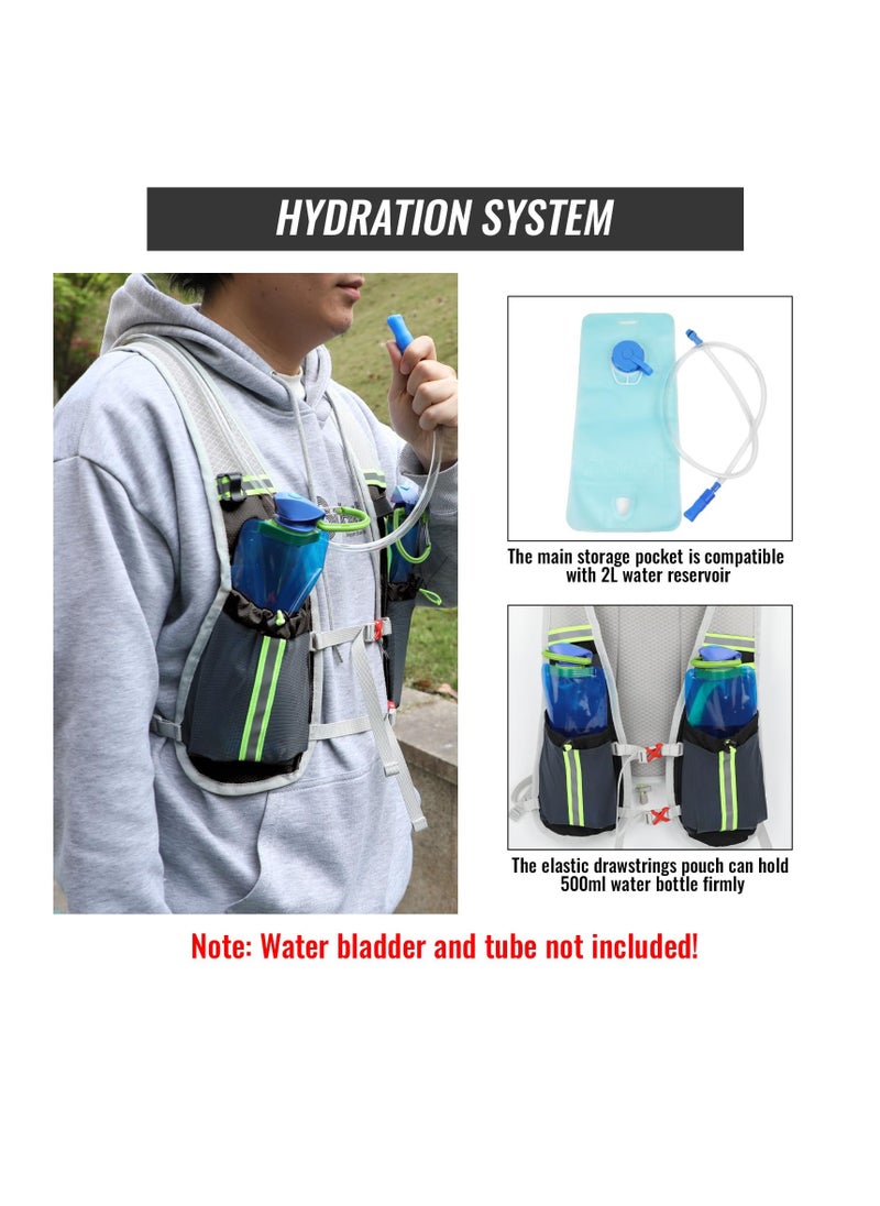 Excefore - Running Hydration Vest, Lightweight Running Hydration Backpack, Reflective Hydration Vest with Multi-pouches, Breathable and Adjustable Running Backpack for Running, Cycling, Climbing - Image 1