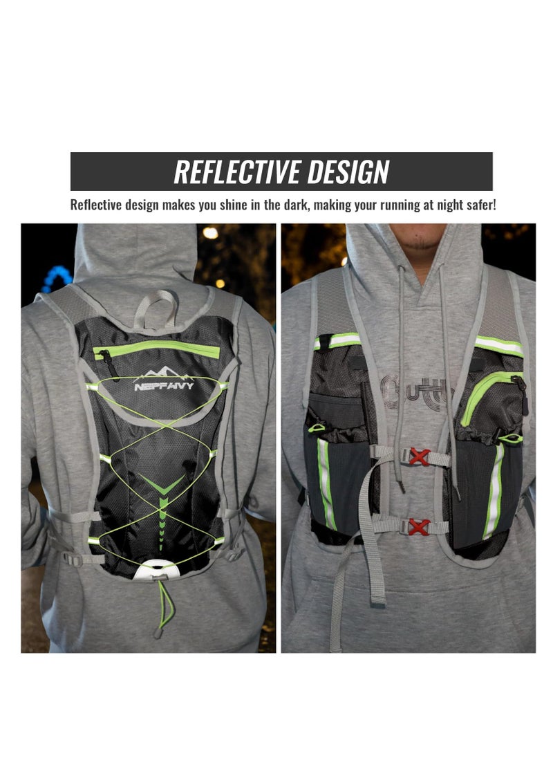 Excefore - Running Hydration Vest, Lightweight Running Hydration Backpack, Reflective Hydration Vest with Multi-pouches, Breathable and Adjustable Running Backpack for Running, Cycling, Climbing - Image 1