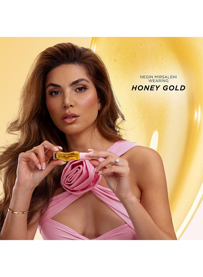 Gisou Honey Infused Lip Oil Honey Gold, Nourishing Moisturizer For Dry Lips, High Shine, Smooth Finish, Clear Golden Glow, Hydrating & Nourishing Lip Treatment (0.27 Oz / 8 Ml)