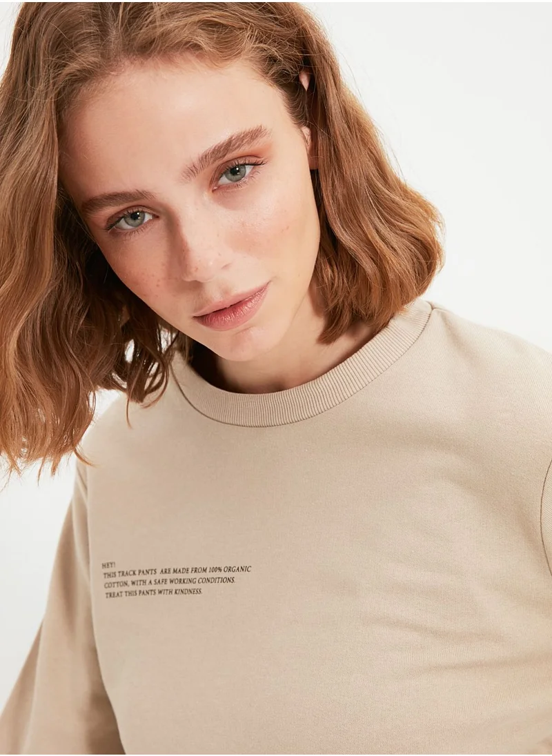 trendyol Crew Neck Knitted Sweatshirt