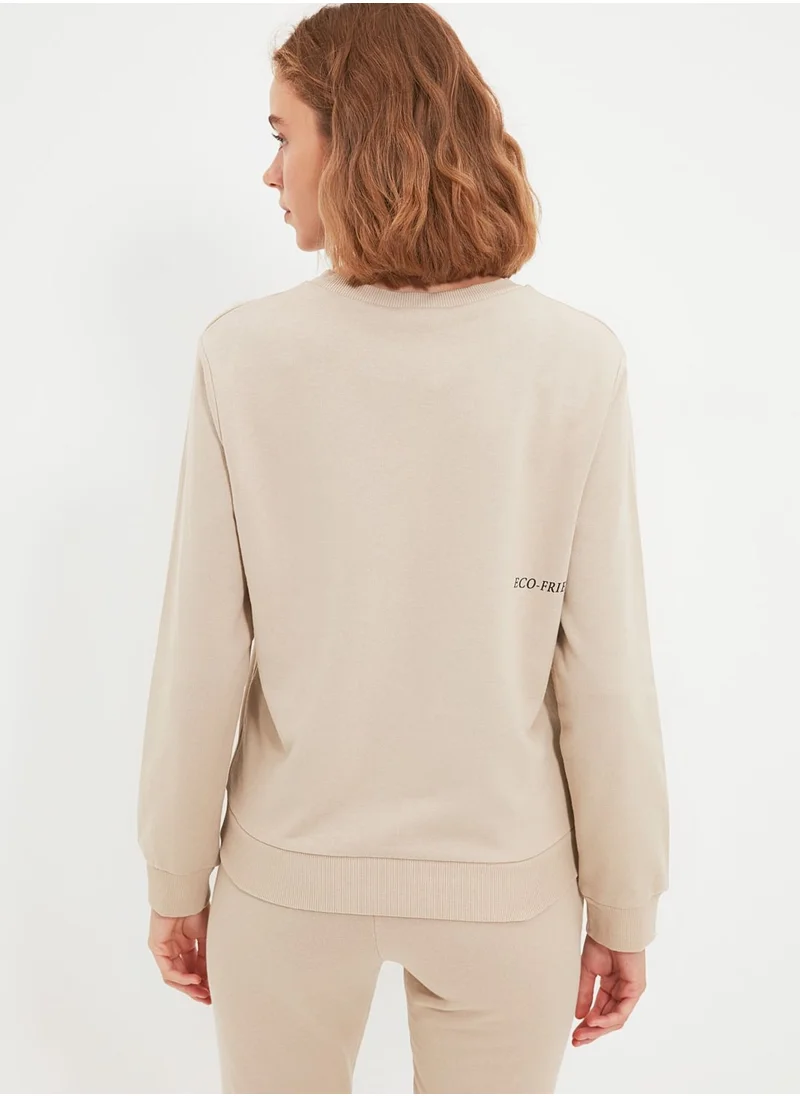 trendyol Crew Neck Knitted Sweatshirt