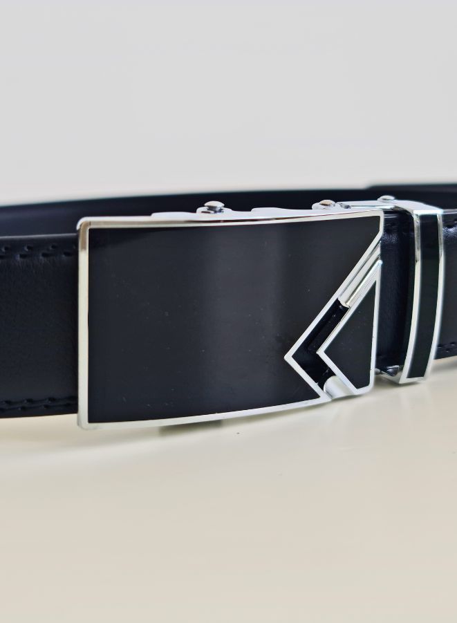 Men's Leather Belt, Adjustable Ratchet Belt Automatic Buckle - Image 2