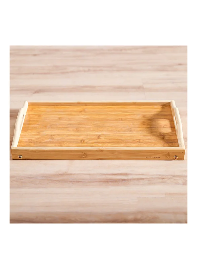 DANUBE HOME Loretta Bamboo Breakfast Table Bamboo Modern Houseware Serving Table L 50x31 X H 2cm Beige