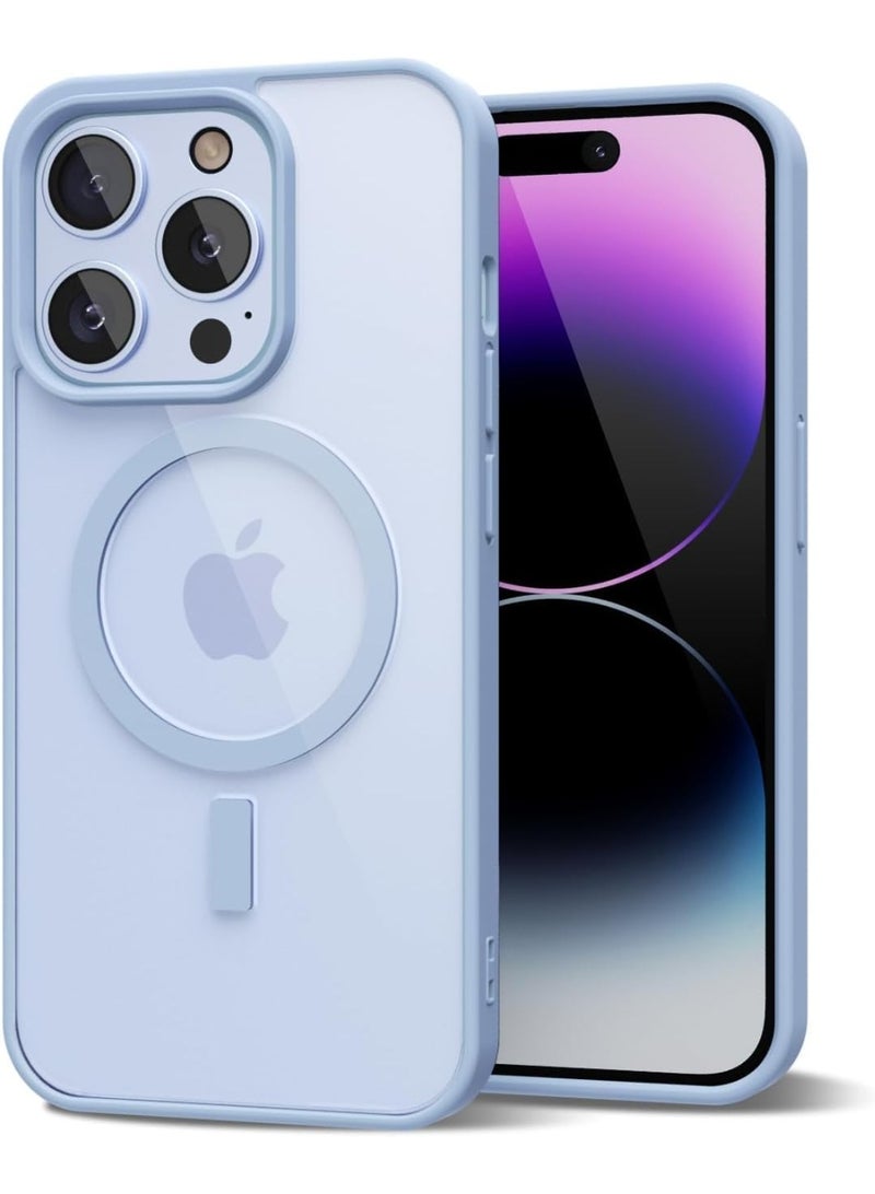 ACLIX Clear Magnetic Case for iPhone 14 Pro Max [Shockproof & Slim] Transparent Clear Hard Back Cover with high-Grade Protection | Sky Blue - Image 1
