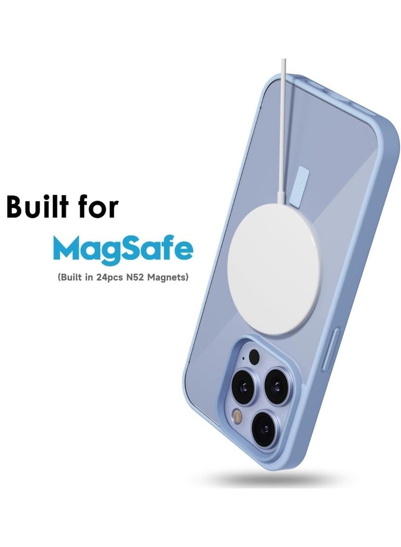 ACLIX Clear Magnetic Case for iPhone 14 Pro Max [Shockproof & Slim] Transparent Clear Hard Back Cover with high-Grade Protection | Sky Blue - Image 4