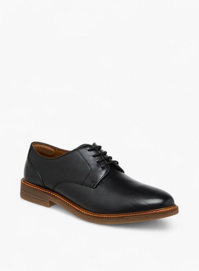 DUCHINI Men's Solid Lace-Up Derby Shoes