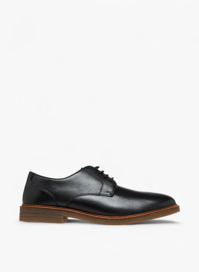 DUCHINI Men's Solid Lace-Up Derby Shoes