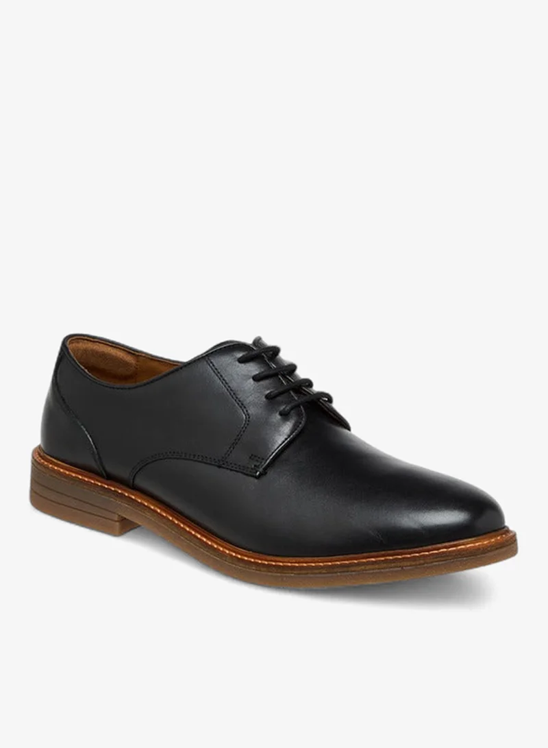 DUCHINI Men's Solid Lace-Up Derby Shoes