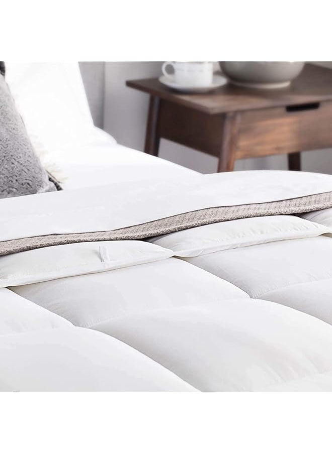 erorex - Comforter Duvet Insert California King White Quilted Down Alternative All Season Microfiber California King Box Stitched - Image 1