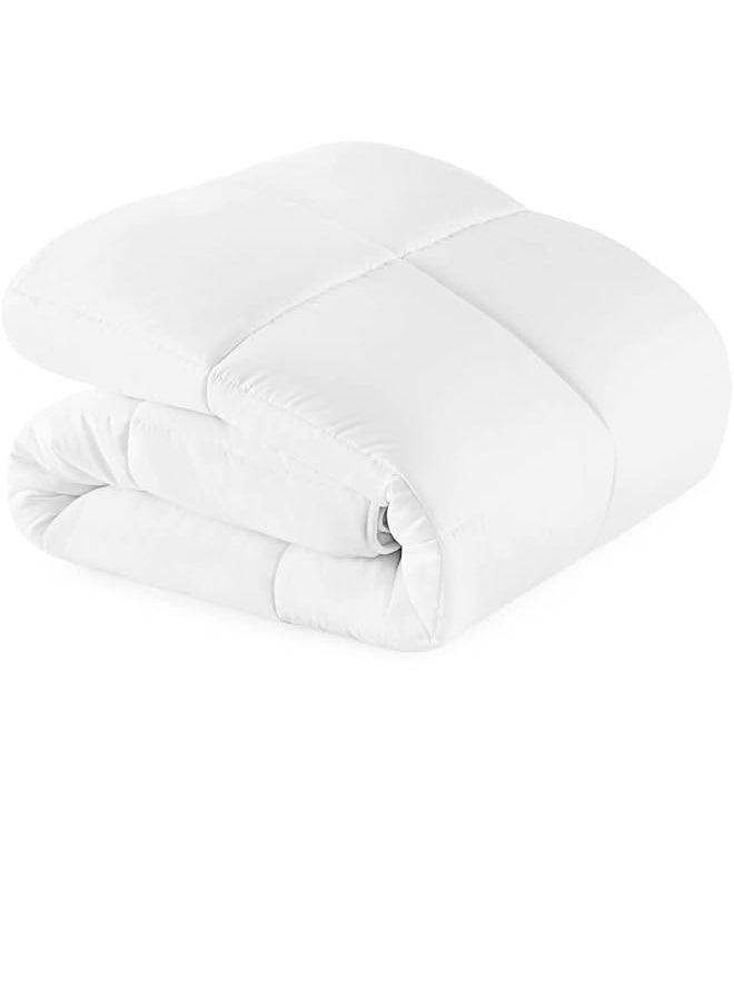 erorex - Comforter Duvet Insert California King White Quilted Down Alternative All Season Microfiber California King Box Stitched - Image 1