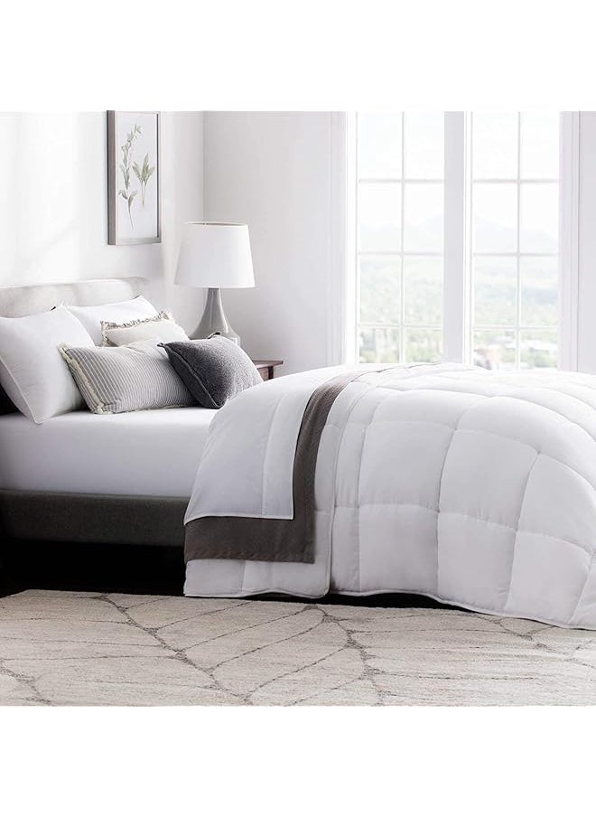 erorex - Comforter Duvet Insert California King White Quilted Down Alternative All Season Microfiber California King Box Stitched - Image 1