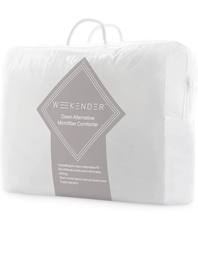 erorex - Comforter Duvet Insert California King White Quilted Down Alternative All Season Microfiber California King Box Stitched - Image 1