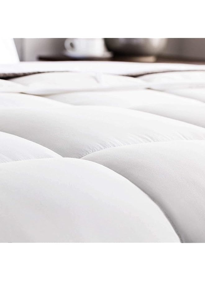 erorex - Comforter Duvet Insert California King White Quilted Down Alternative All Season Microfiber California King Box Stitched - Image 1