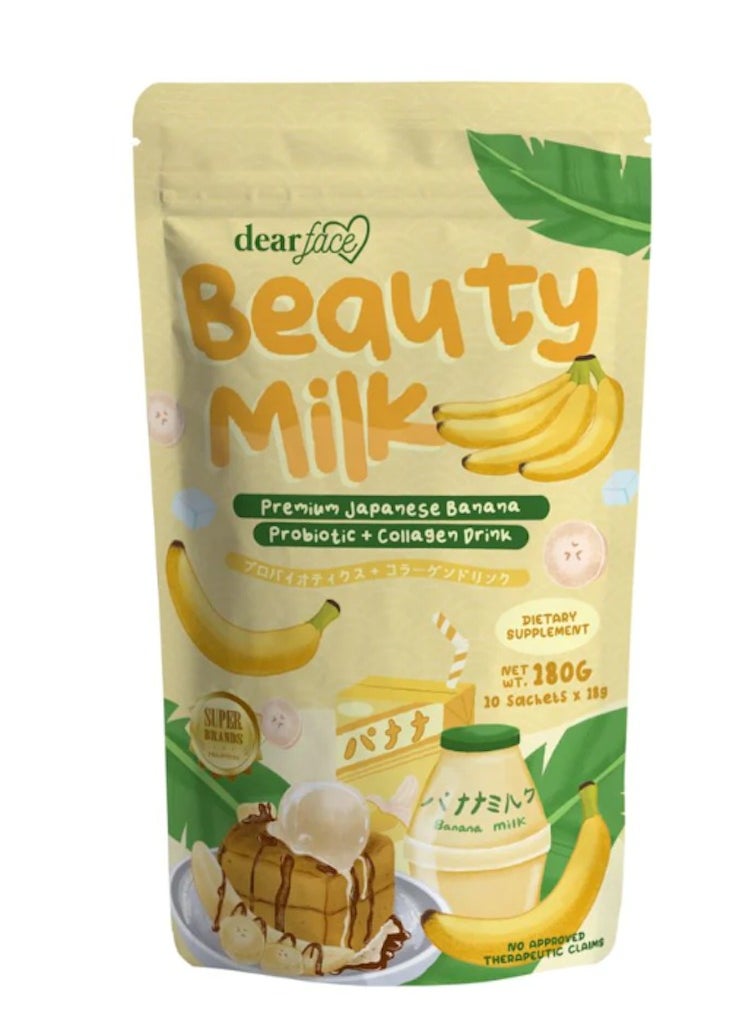 dear face - Dear Face Beauty Milk Premium Japanese Banana Probiotic + Collagen Drink - Image 1