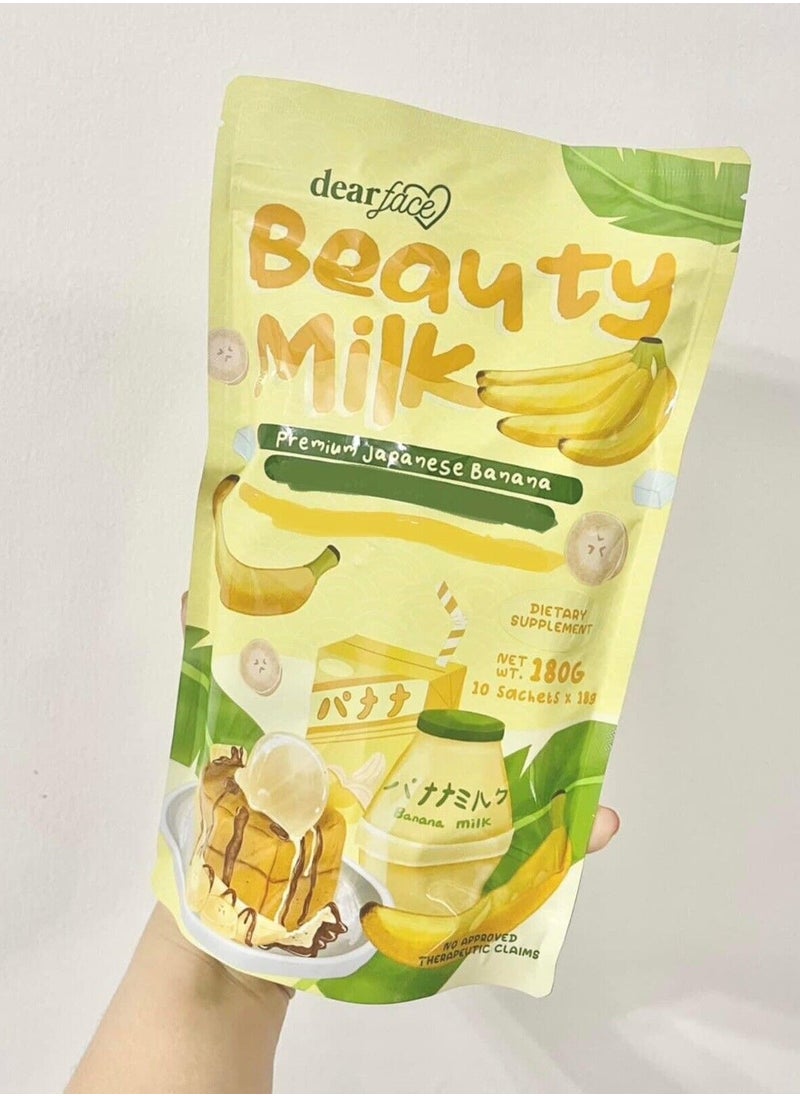 dear face - Dear Face Beauty Milk Premium Japanese Banana Probiotic + Collagen Drink - Image 1