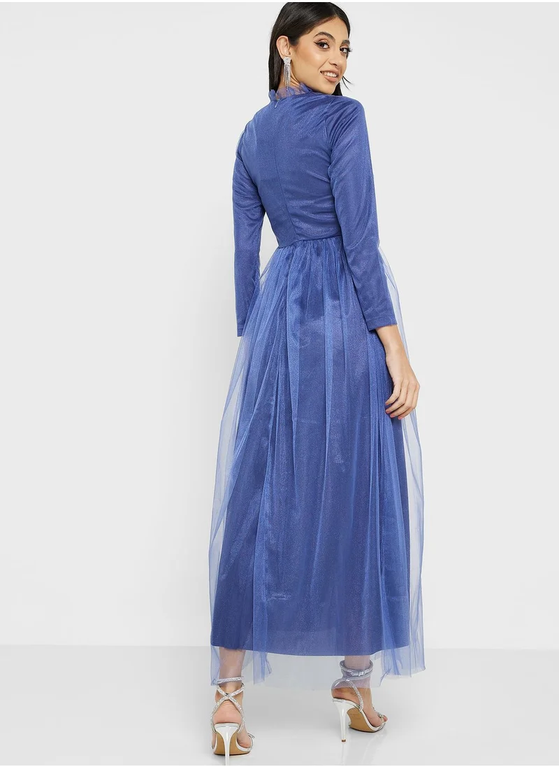 Khizana Ruched Detail A-Line Dress