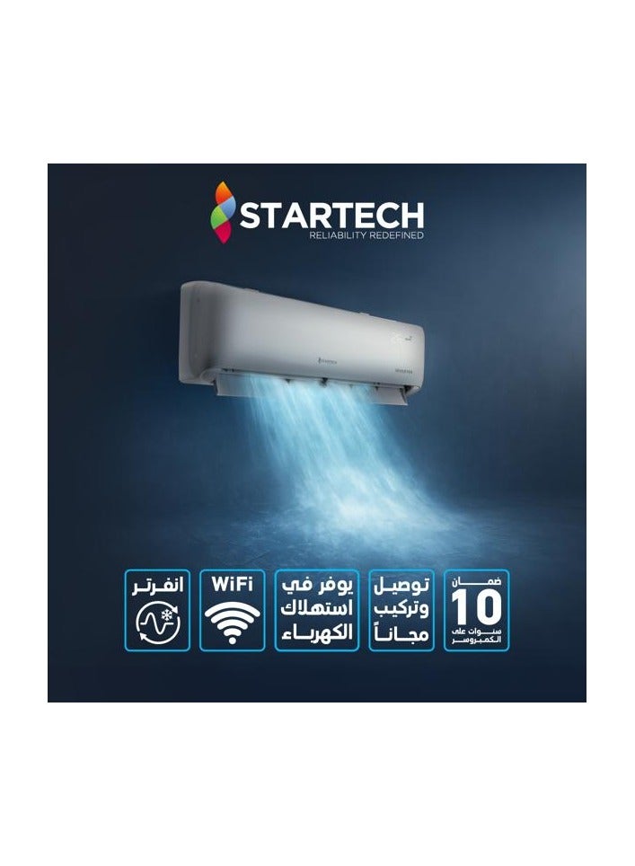 ستار تك سبليت مكيف هواء بارد إنفرتر 12 ألف وحدة حرارية بريطانية تحكم عبر الواي فاي اللون أبيض ST-C12SACINV/WIFI - Image 4