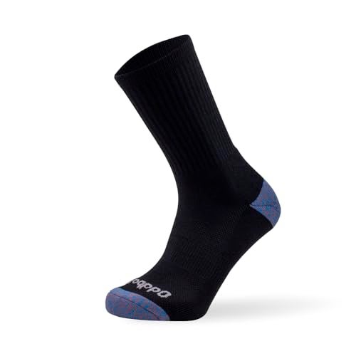 Oddball Men’s Performance Crew Socks XXL (Size 15-18) | 3-Pack Large Athletic Socks with COOLMAX Cotton Blend, Arch Support & Seamless Toe, Black - Image 3