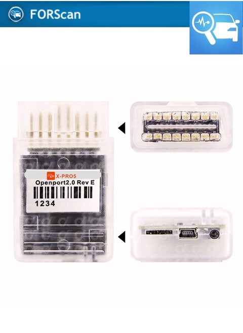 Forscan Original Software with Xpro5 J2534 Passthru Full Chip OBD2 VCI Compatible For Ford Mazda Lincoln Mercury Car Diagnostic & Online Programing 1-Year License 1PC, Install Support Online