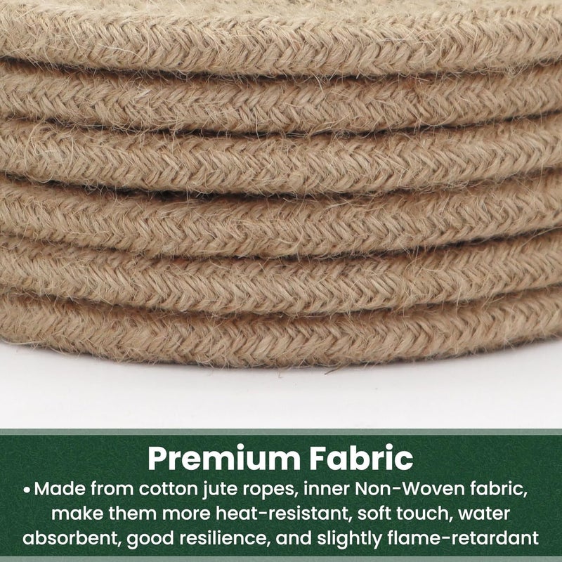 KITLAB 8 Inch Trivets for Hot Dishes Hot Pots and Pans Thick Heat Resistant Large Coaster for Kitchen Hot Pads Kitchen Essentials Kitchen Decor for Table  Countertop 6 Pcs - Image 3