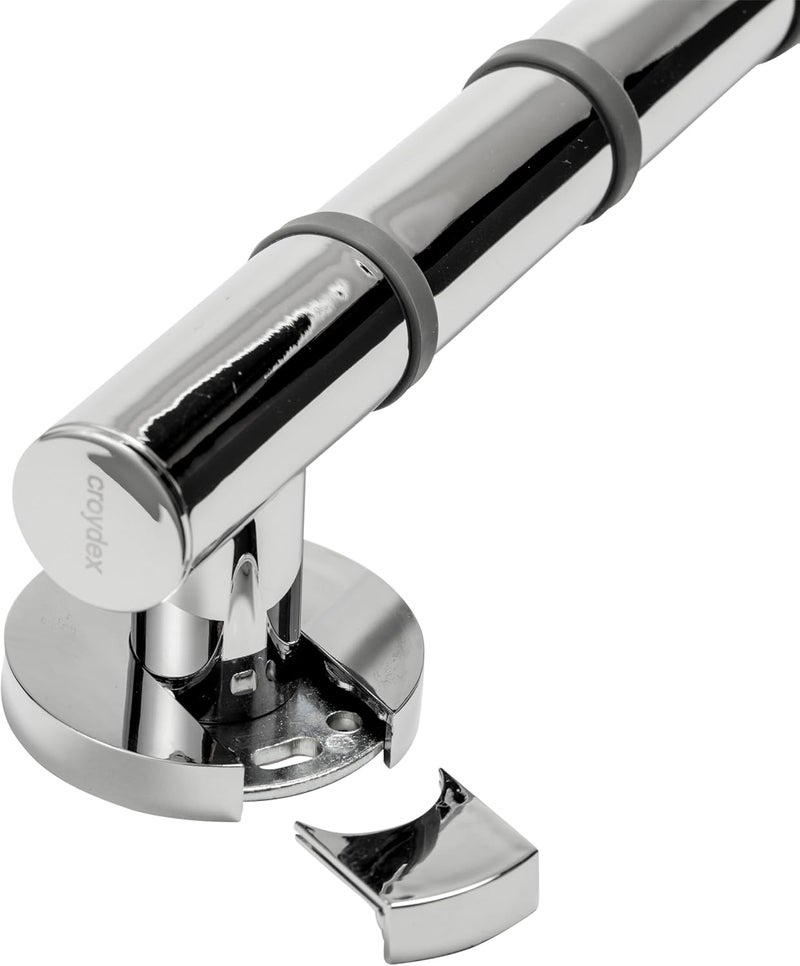 Croydex AP530541 Grab N Grip 380 mm Safety Support Rail Straight Heavy Duty Grab Bar for Bathroom - Image 5