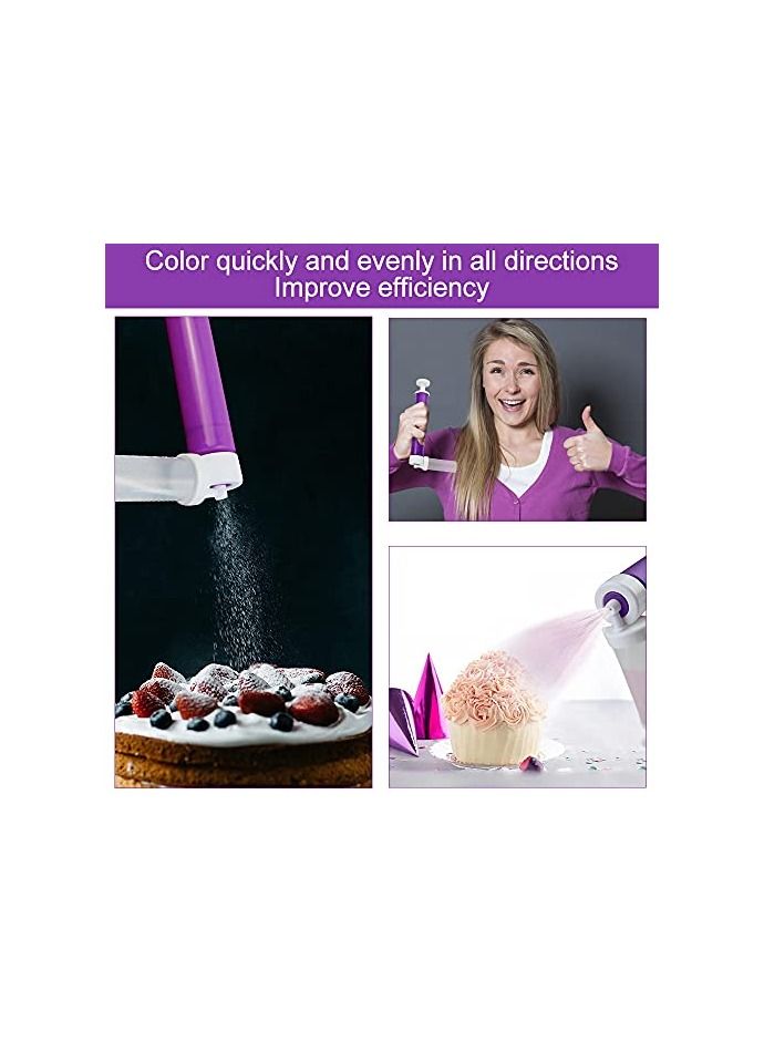 STCRAGUE DIY Cake Decorating Manual Airbrush Handmade Cake Decorating Tool with 4pcs Piping Piping for Cake Decorating Cupcake Dessert - Image 3