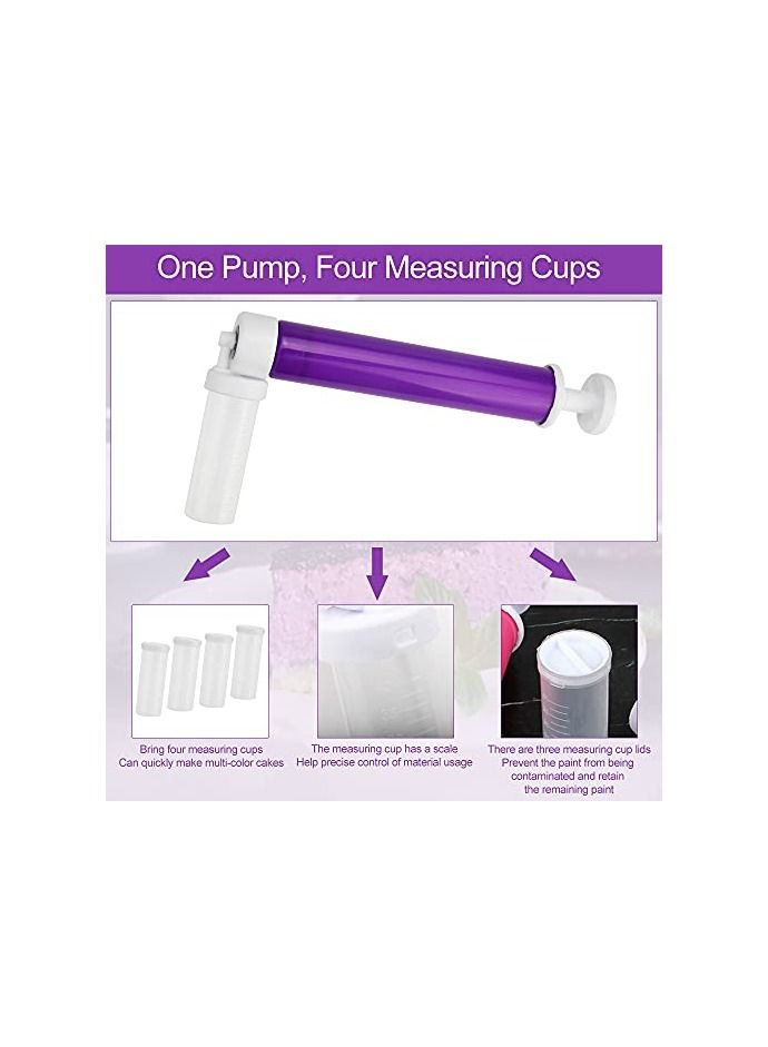 STCRAGUE DIY Cake Decorating Manual Airbrush Handmade Cake Decorating Tool with 4pcs Piping Piping for Cake Decorating Cupcake Dessert - Image 5