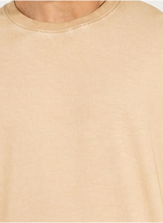 Styli Acid Wash Oversized T-Shirt & Shorts Co-Ords