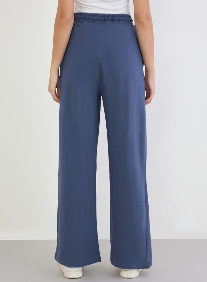 Styli Women Blue Wide Leg Joggers - Image 4