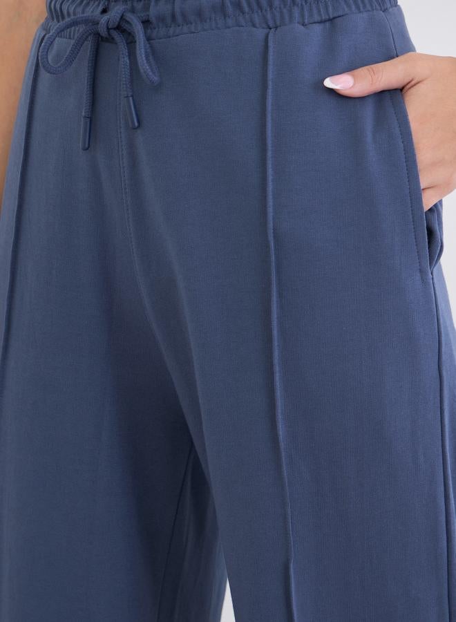 Styli Women Blue Wide Leg Joggers - Image 3