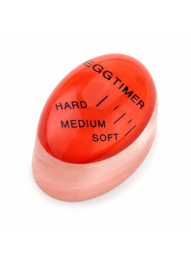 Reusable Color Changing Egg Timer for Boiling Eggs, Soft Medium & Hard Doneness Indicator, Heat-Sensitive Cooking Guide for Boiled Eggs, Red, 1 Piece - Image 1