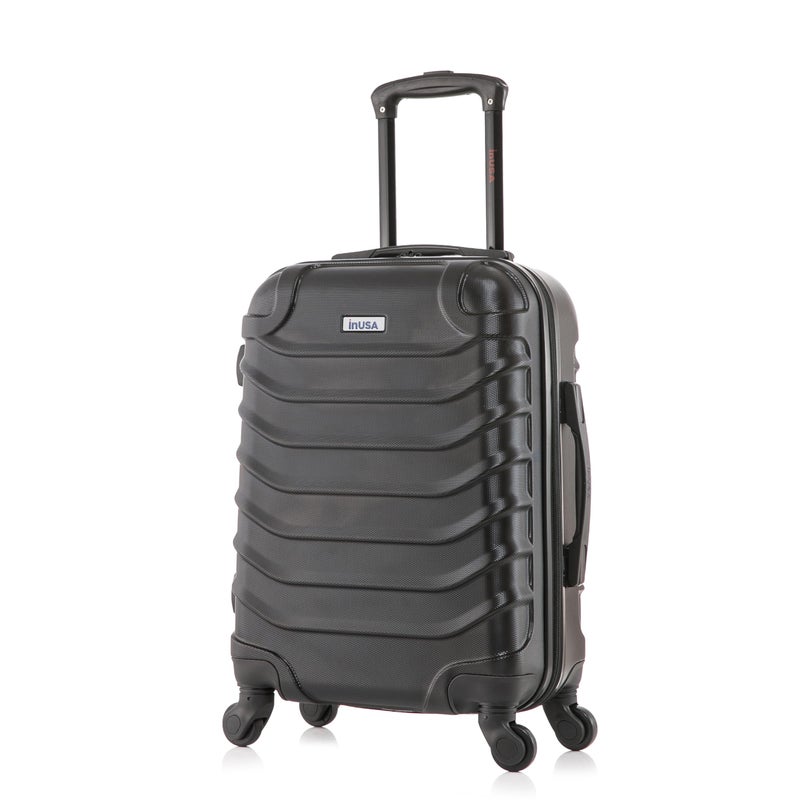 InUSA ENDURANCE Luggage with Spinner Wheels | Durable Lightweight Hardshell Suitcase, Spacious Travel Bag with Handle and Trolley | 20-Inch Carry On Small Luggage | Black - Image 1