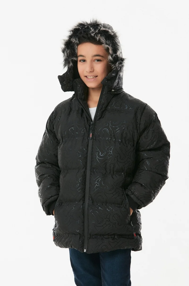 فولامودا Printed Hooded Unisex Children's Puffer Coat