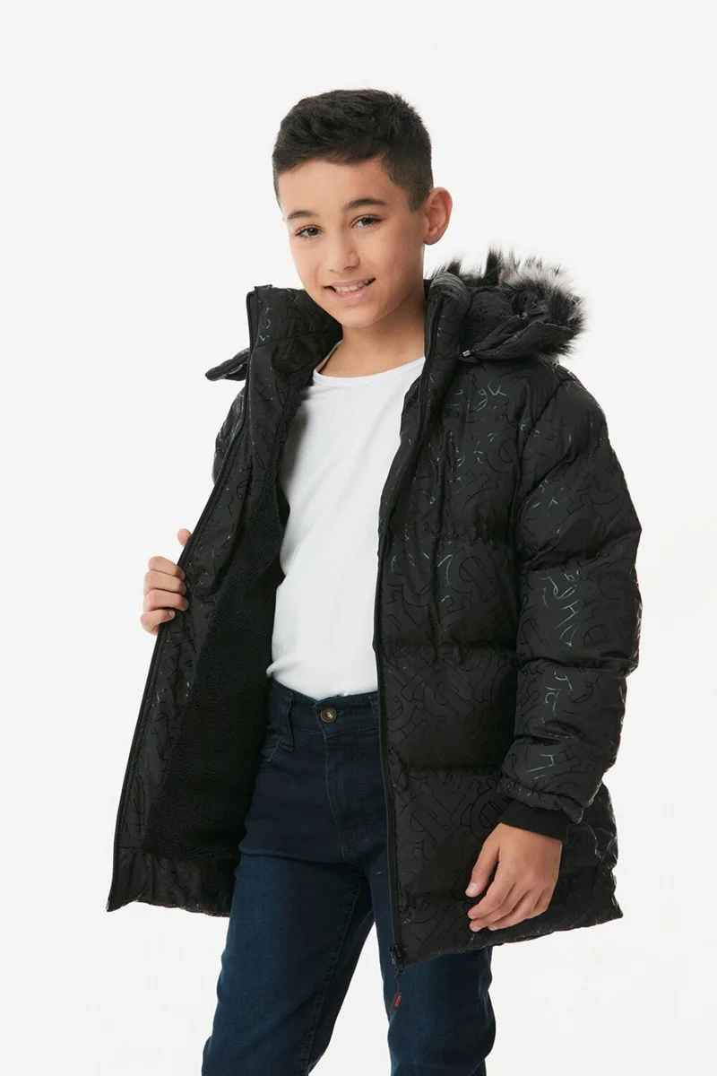 فولامودا Printed Hooded Unisex Children's Puffer Coat