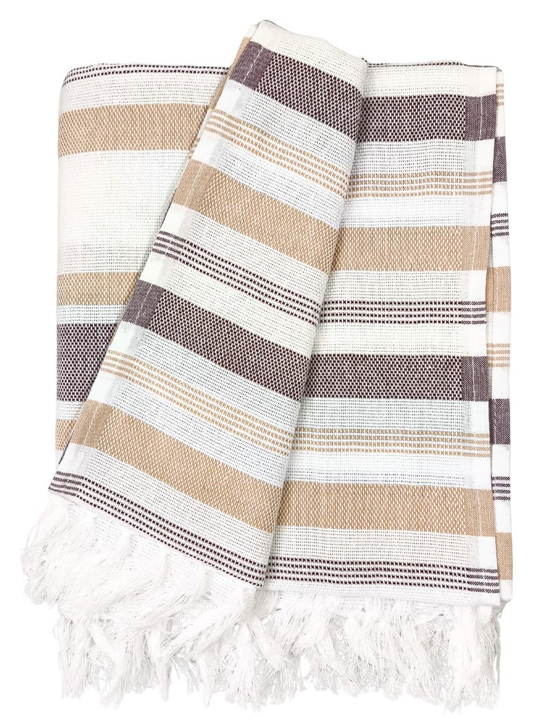 Arvore 100% Cotton Large Bath Towel | Soft, Absorbent, Light Weight, & Quick Dry Towel – Ideal for Bath, Travel, Gym, Beach, Pool, and Yoga | 30 X 60 Inches / 75 X 150 Cms (2, Multi) - Image 2