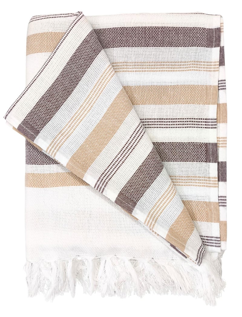 Arvore 100% Cotton Large Bath Towel | Soft, Absorbent, Light Weight, & Quick Dry Towel – Ideal for Bath, Travel, Gym, Beach, Pool, and Yoga | 30 X 60 Inches / 75 X 150 Cms (2, Multi) - Image 4