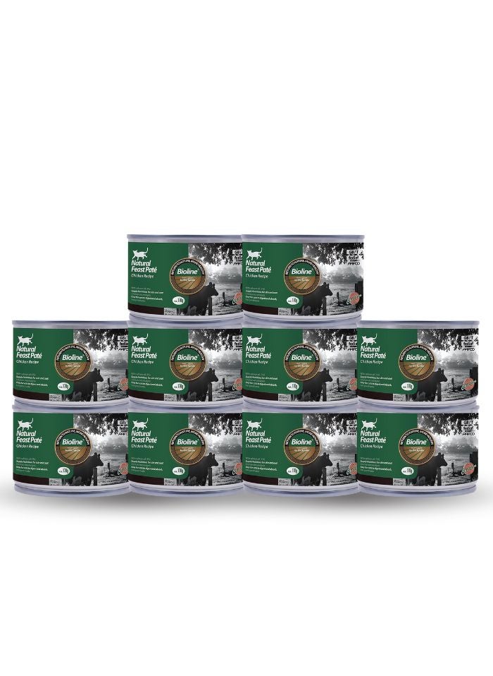 Bioline Cat Food Pate Chicken Recipe 170g (Pack of 10) - Image 1