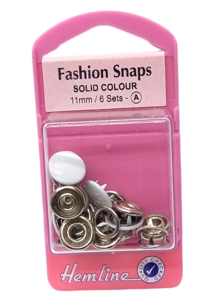 Hemline 6 Sets Fashion Snaps Solid Color For Light Fabrics Reinforce with Interfacing 11 Millimeter - Image 2