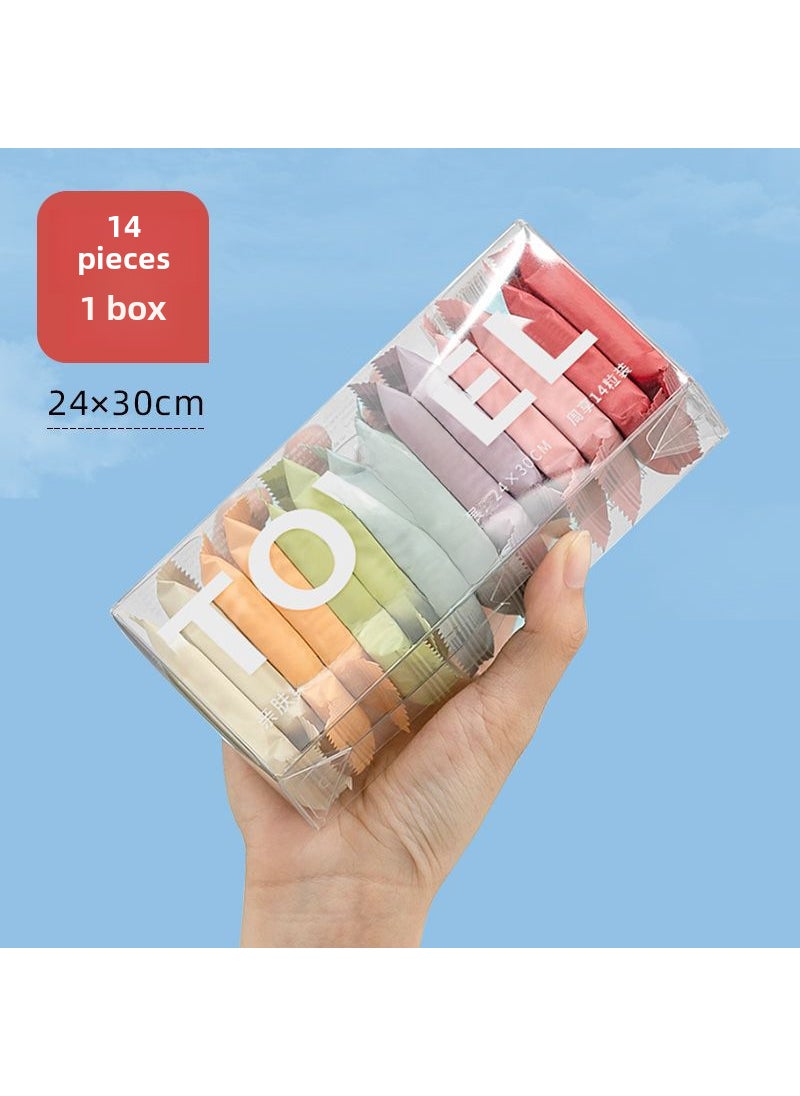 Generic Thick Cotton Compressed Towel Boxed Disposable Facial Cleansing Cloths for Travel Boxed compressed towel 14 