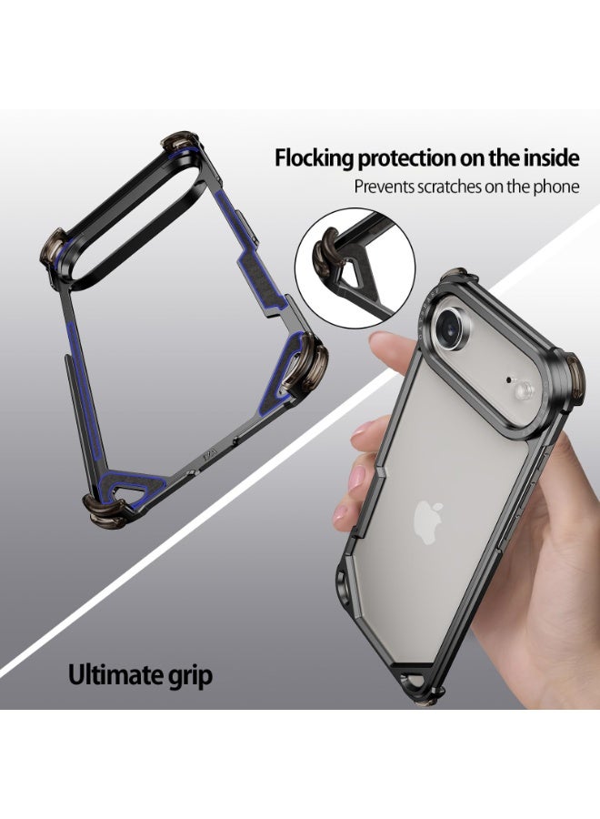 general for iPhone 17 Air Phone Case,Aluminum Thin Slim No Back Cases Compatible with MagSafe,Metal Frameless 4 Corner Airbags Shockproof Protective Bumper Cover for iPhone 17 Air - Image 2