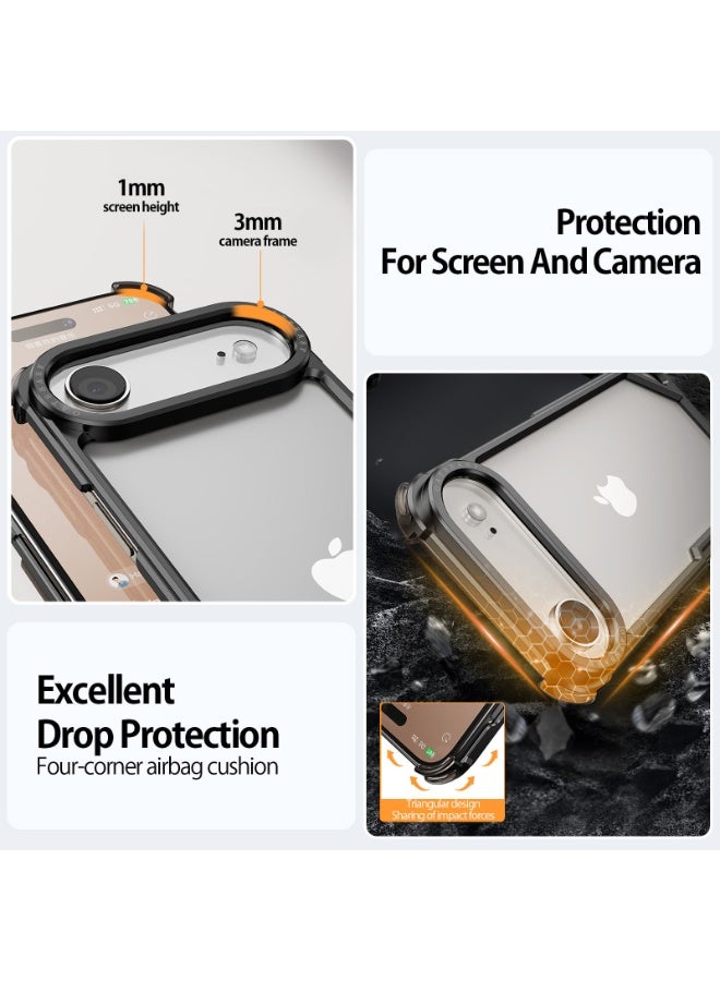 general for iPhone 17 Air Phone Case,Aluminum Thin Slim No Back Cases Compatible with MagSafe,Metal Frameless 4 Corner Airbags Shockproof Protective Bumper Cover for iPhone 17 Air - Image 4