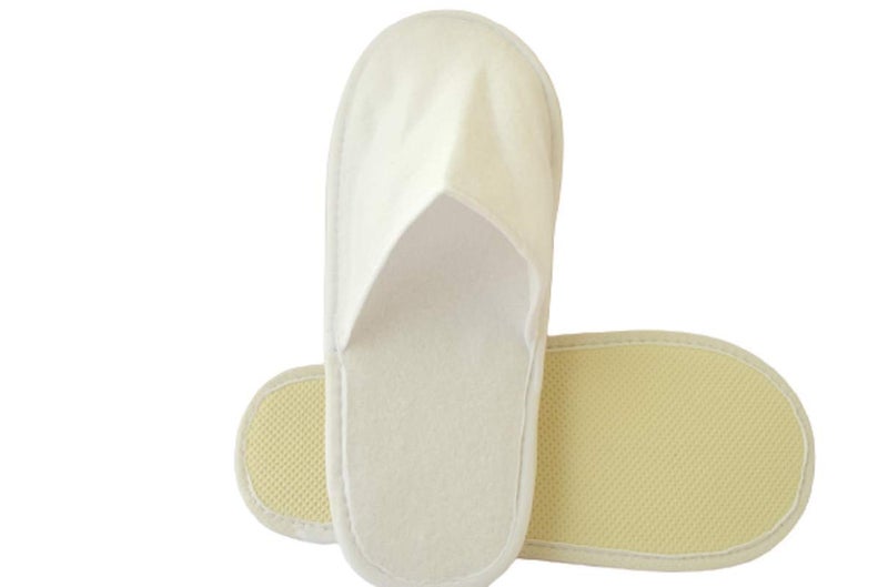 Sevenhills Toiletries Sevenhills Toiletries 25 Pairs Hotel Accessories Guest House Kit Guest Room Slipper Free Size 5MM Sole Terry Towel  Pack of 25 pairs WhiteUnisex  - Image 4